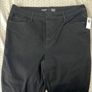 Old Navy Midnight Black Button-Fly Pants